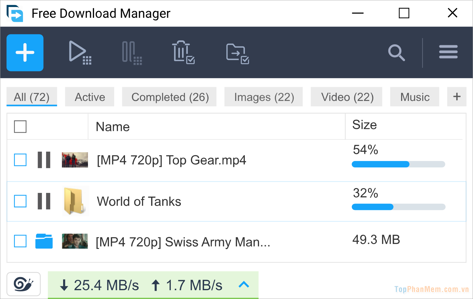 Free Download Manager – Phần mềm tải video đơn giản trên máy tính