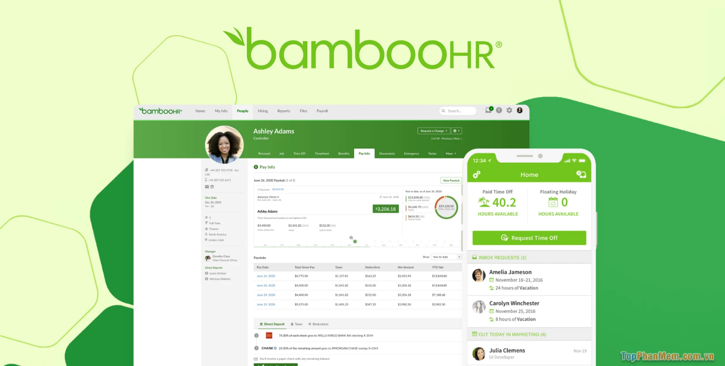 Phần mềm quản trị nhân sự BambooHR